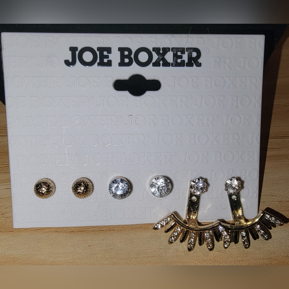 Joe Boxer 3 Pair Earrings Set